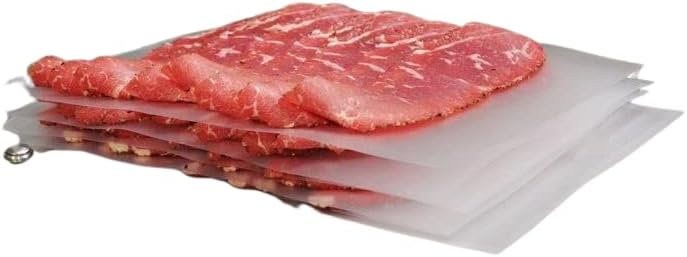 Balsat, séparateur de tranches de charcuterie, séparateur de tranches de jambon, papier pour séparer le fromage, papier saucisse, lot de 500 pièces (12 x 12 - fromage) 12 cm x 12 cm