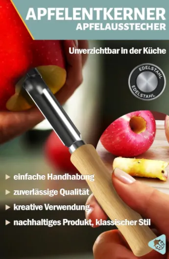 Vide-pommes 4smile.shop – Made in Germany - EVIDEZ DENOYAUTEZ EPEPINEZ les pommes poires coings - Ustensile de cuisine pratique professionnel - Livraison gratuite 17cm