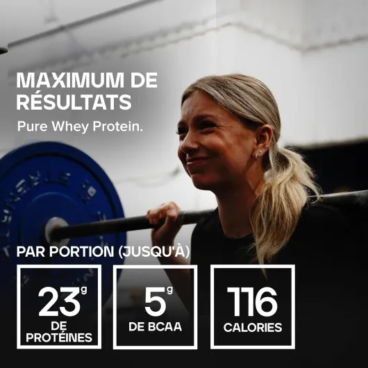 Pure Whey Protéine en Poudre, Vanille, 23g Protéines 5g BCAA portion, Shake de Whey, Faible en sucre, Favorise la croissance la récupération musculaires, Mélange facile, 1kg Vanille 33 Portions (Pack of 1)