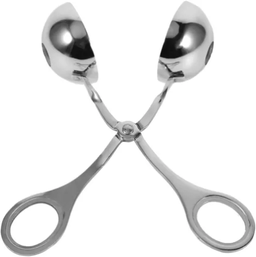 Grandes Pinces À Boulettes de Viande, Boulette À Viande Manuelle en Acier Inoxydable Presse À Boulettes de Viande Portable, pour Gâteau, Crème Glacée, Machine À Boules, Pâte Frite (4,5 cm de Diamètre)