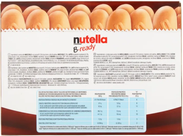 Biscuits fourrés à la pâte à tartiner aux noisettes et cacao - Les 15 pièces, 330g