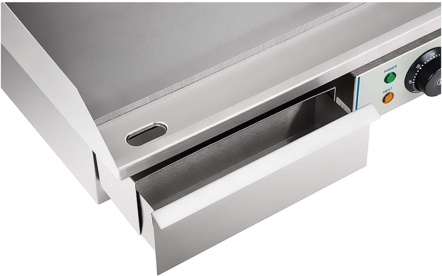 Plancha Electrique Lisse RCEG-55 (48x55x24cm, 3.000W, protection antiéclaboussures, dispositif d'écoulement)