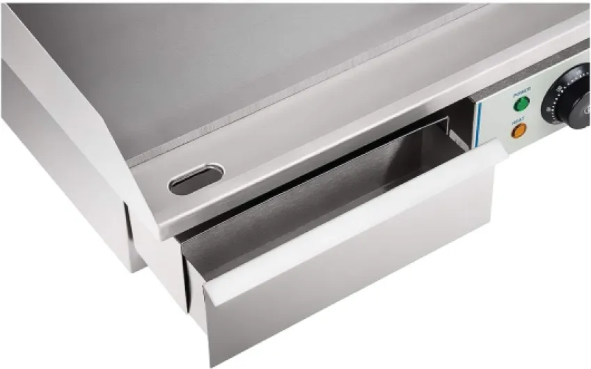 Plancha Electrique Lisse RCEG-55 (48x55x24cm, 3.000W, protection antiéclaboussures, dispositif d'écoulement)