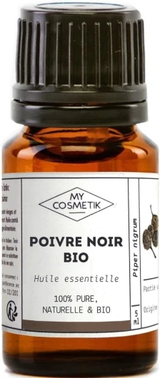 Huile Essentielle de poivre noir BIO AB - Issue de l'agriculture Biologique - Chémotypées HEBBD/HECT - 100% pure et naturelle - Certifié ECOCERT - Fabriqué en France - 10 ml Poivre noir 10 ml (Lot de 1)