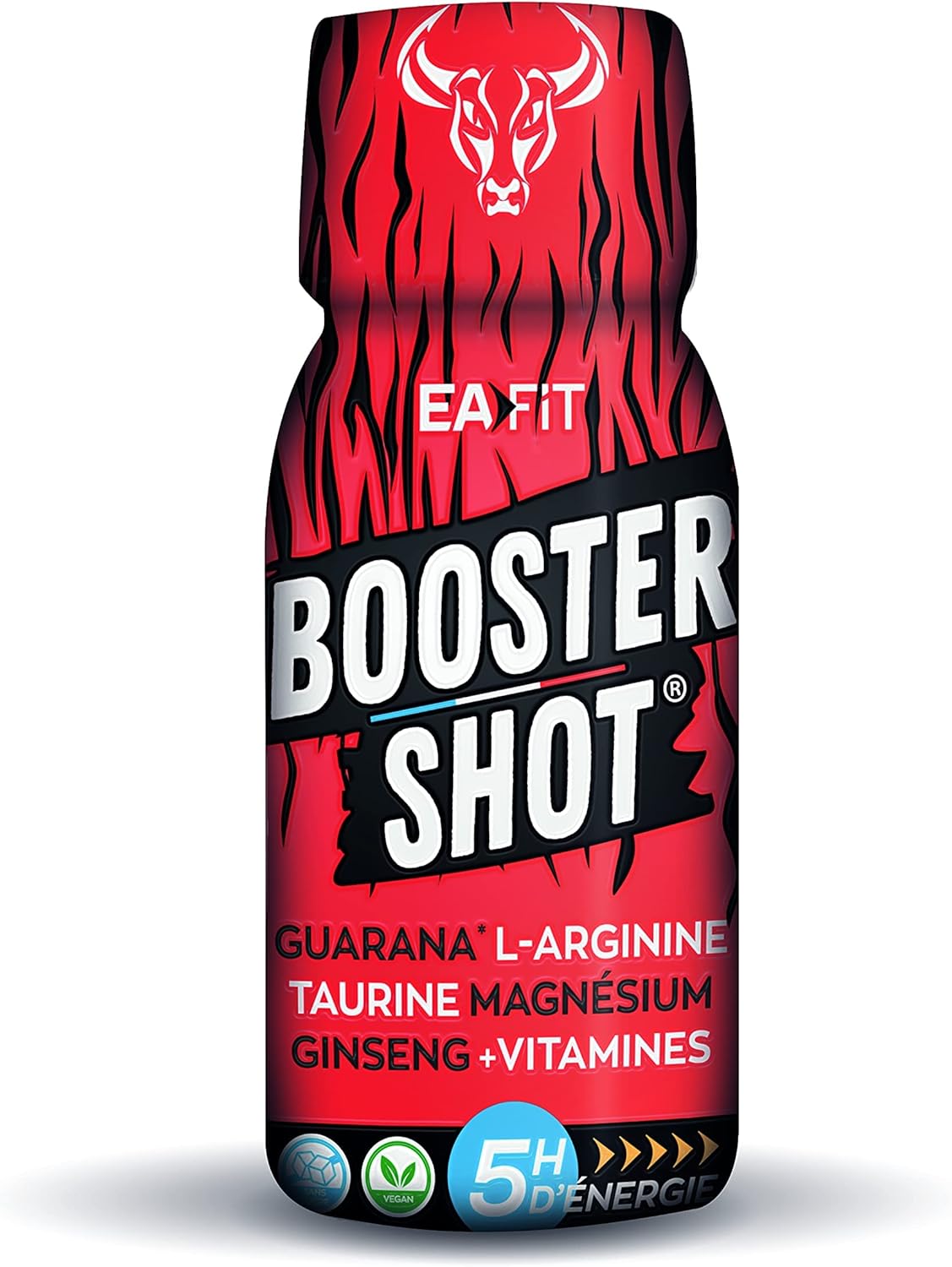 BOOSTER SHOT - 60 ml - 5h d'énergie Immédiate - Sans Sucre - Saveur Mangue - Certifié VEGAN - Marque Française - Certifié Anti-Dopage BOOSTER SHOT - Mangue - 60 ml