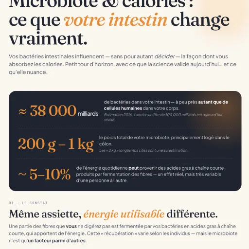 INFOGRAPHIE - Microbiote et calories : ce que votre intestin change vraiment.