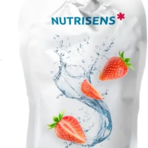 Test Nutrisens Eau gélifiée fraise : pratique pour la dysphagie, mais pas donnée