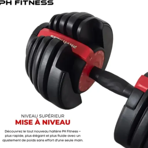 Test PH Fitness Haltère Réglable Premium 24 kg : un seul haltère pour (presque) toute la muscu à la maison