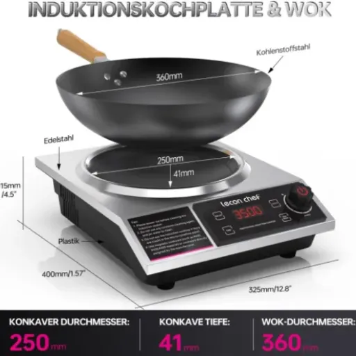 Test Lecon Chef HT-L18A : la plaque à induction wok qui chauffe fort mais pas parfaite
