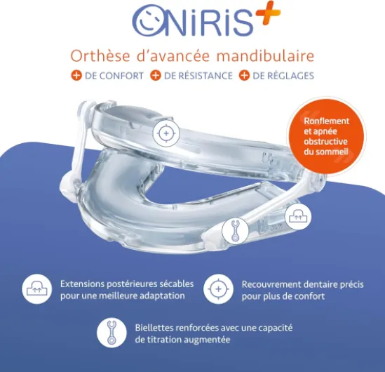 + Orthèse Anti Ronflement - Validé Cliniquement pour l Apnée Du Sommeil - Made in France - Gouttière dentaire - Orthèse d avancée Mandibulaire – Agit sur les causes d’un Mauvais Sommeil.