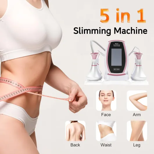 80K amincissant machine, 5 en 1, cavitation ultrasonique multipolaire, dispositif de soins de la peau, appareil pour la perte de poids