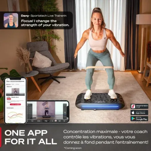 Test Sportstech sVibe : la plaque vibrante 4D qui fait le job sans prendre tout le salon