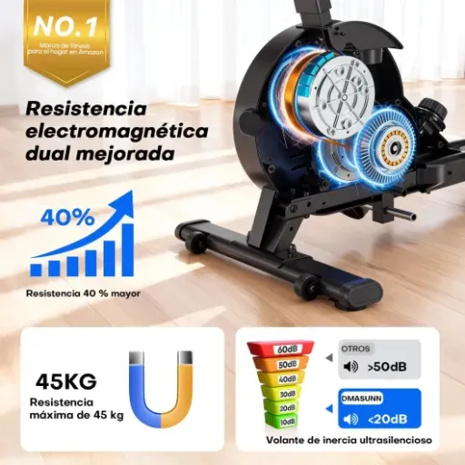 Test DMASUN Rameur Musculation d'Appartement : un rameur magnétique sérieux pour s'entraîner au calme à la maison