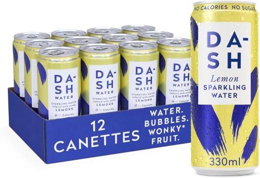Eau Minérale Gazeuse Infusée aux Citrons - Sans calories - Sans sucre - Sans Édulcorant (12x330ml)