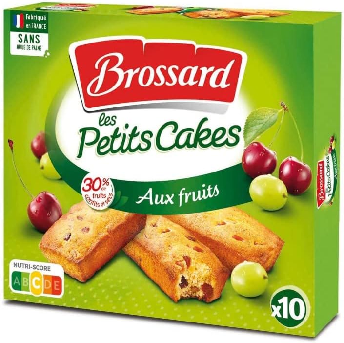 BROSSARD Mini Cakes Aux Fruits 300g - Petits délices moelleux aux saveurs fruitées, idéals pour les pauses gourmandes - Lot De 3 - Vendu Par Lot