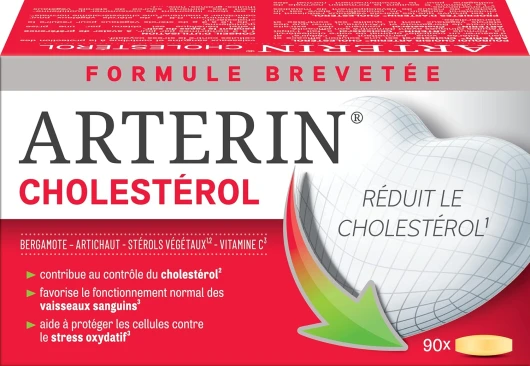 Cholestérol - Complément Alimentaire à base de Plantes, de Stérols Végétaux ajoutés et de Vitamine C - 90 Comprimés 90 unité (Lot de 1)
