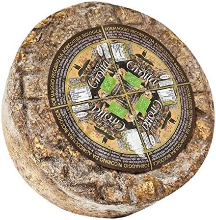 Pecorino "Bio Grotta" - Fromage Biologique de Brebis - Assaisonné in "grotta"  - Forme entière 1,9 Kg