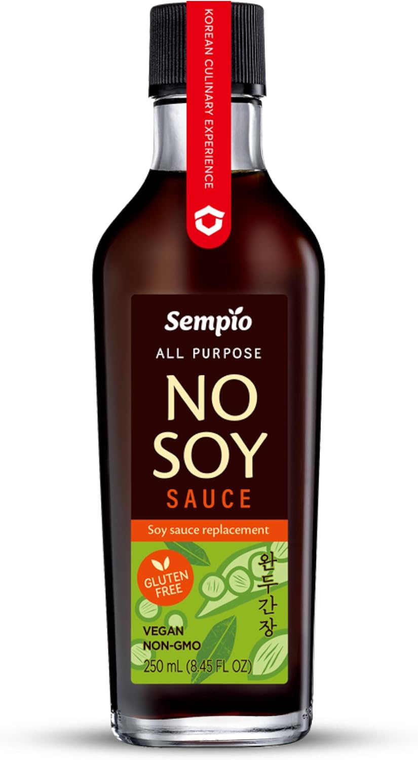 Sauce sans soja Sempio (250ml) - Assaisonnement polyvalent à base de pois, alternative au soja - Végétalien, sans allergènes, non-OGM, adapté au régime cétogène
