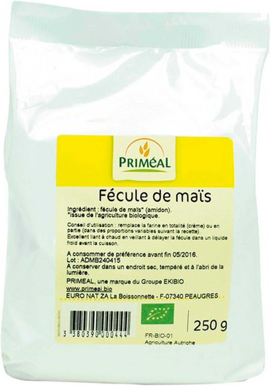 Priméal - BIO - Fécule de Maïs 0.25 kg 1 Unité