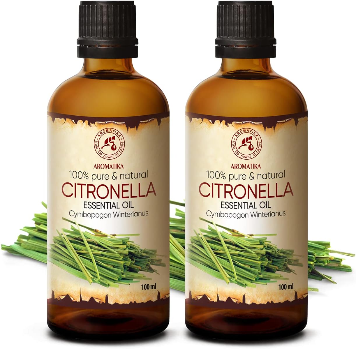 Huile essentielle de citronnelle 200 ml - 100% pure et naturelle - Pour massage, cosmétique et aromathérapie