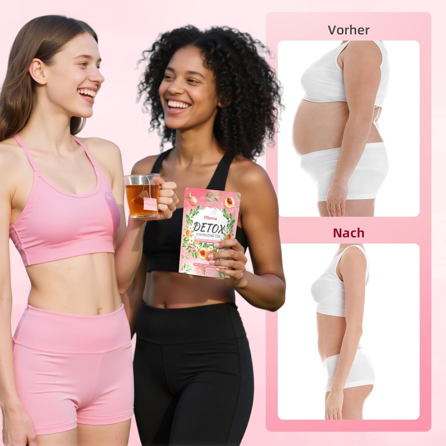 Tisane Détox Minceur 56 Jours – Thé Détox Naturel pour Perte de Poids avec Camellia, Pissenlit & Rose – Favorise Digestion & Nettoyage Doux