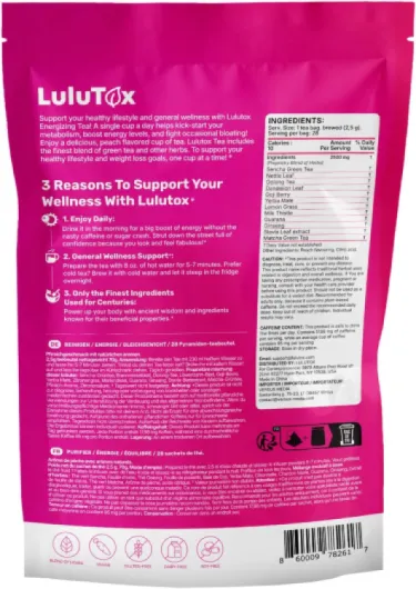 Thé Détox – Mélange de Plantes pour le Bien-être avec Pissenlit, Ginseng et Gingembre – Infusion pour Ballonnements, Ménopause, Gestion du Poids et Vitalité – 84 Sachets 84 unités (Lot de 3)
