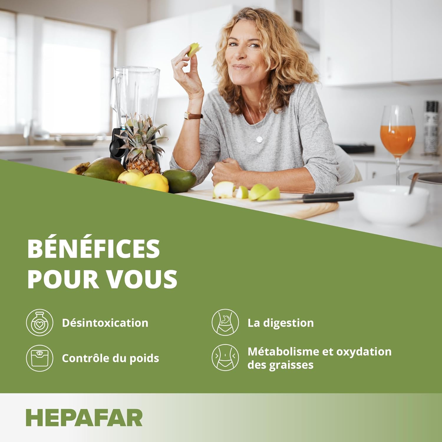 La box Detox foie Hepafar - Détoxification efficace avec le chardon-marie, les artichauts, le thé vert et le pissenlit - Foie, Protection, Détox, Digestion - Vitamine E - 60 gélules et 40 sachets