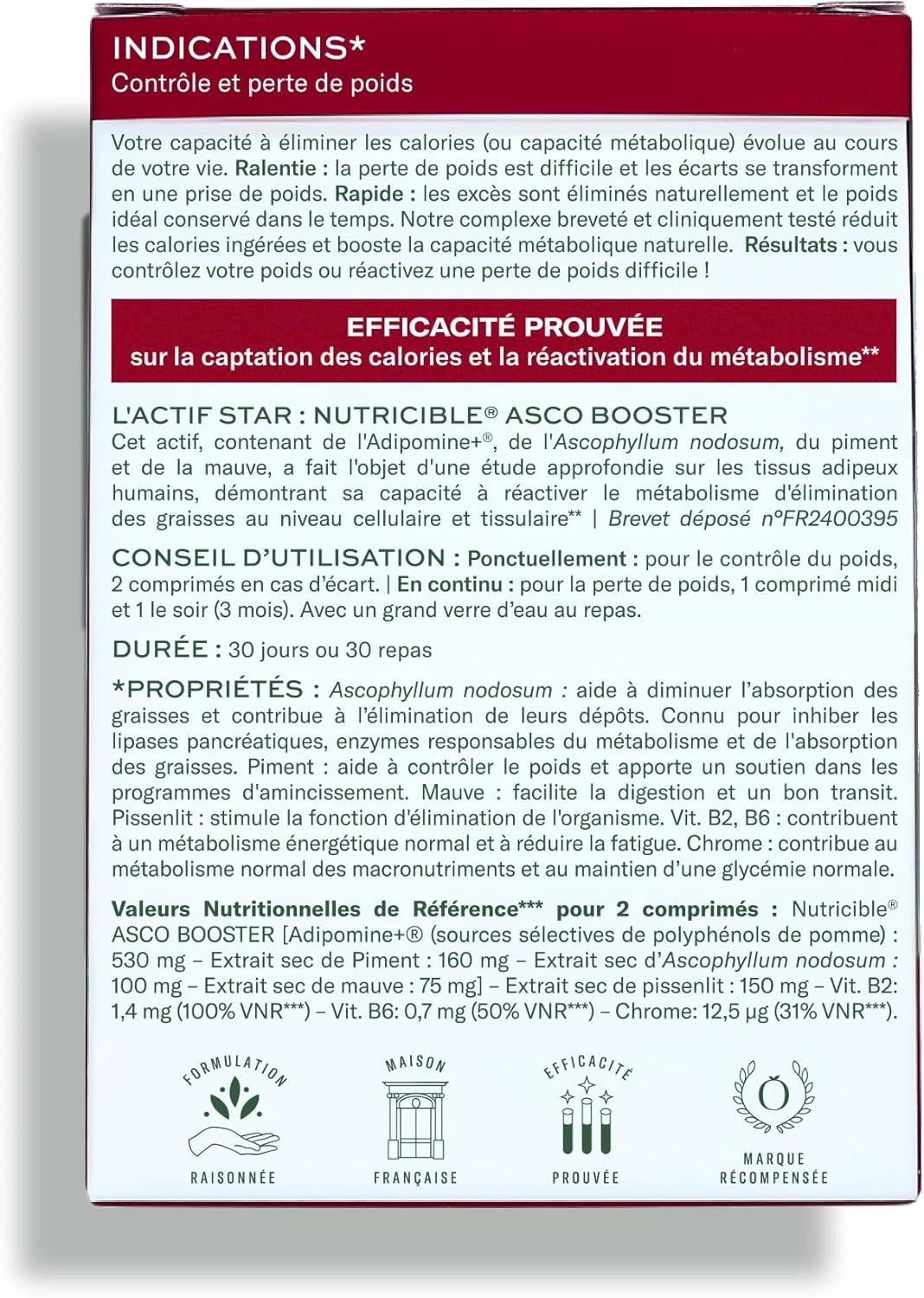 Super Métabolisme - Complément alimentaire perte de poids 2 mois - Active le métabolisme, capte les calories - Breveté & testé scientifiquement - Stimule la Leptine - Fabriqué en France