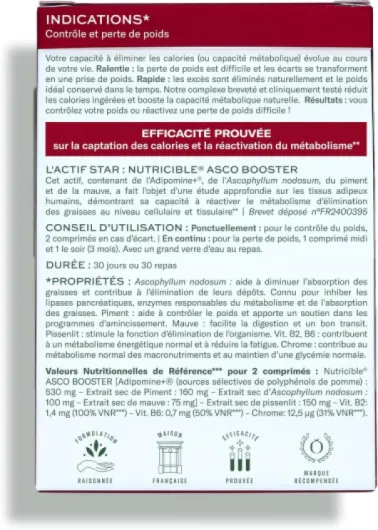 Super Métabolisme - Complément alimentaire perte de poids 2 mois - Active le métabolisme, capte les calories - Breveté & testé scientifiquement - Stimule la Leptine - Fabriqué en France