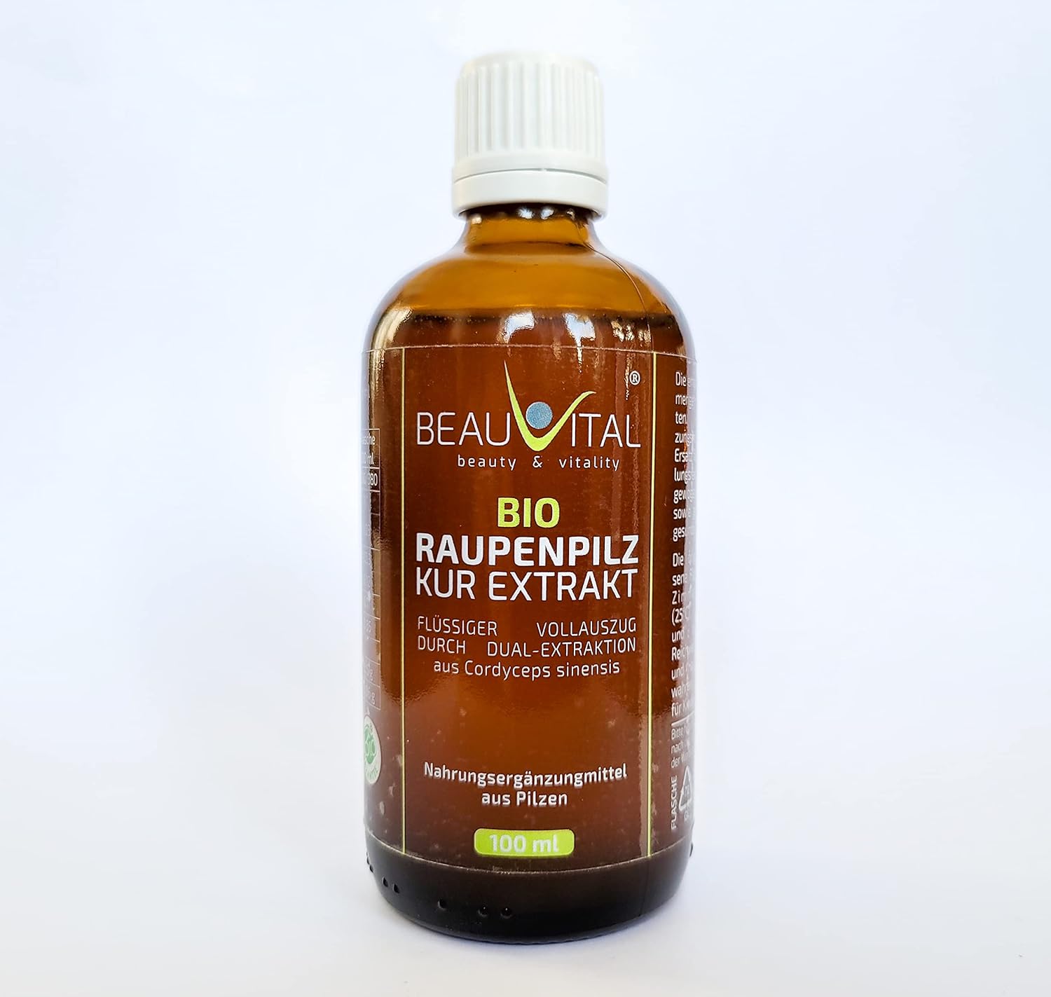 Bio Cordyceps sinensis Extrait liquide issu de la double extraction dans le glycérol, 100 ml