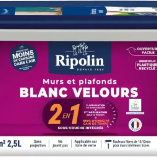 Test RIPOLIN Peinture Mur & Plafond 2en1 Blanc Velours : la peinture qui fait (globalement) le job sans prise de tête
