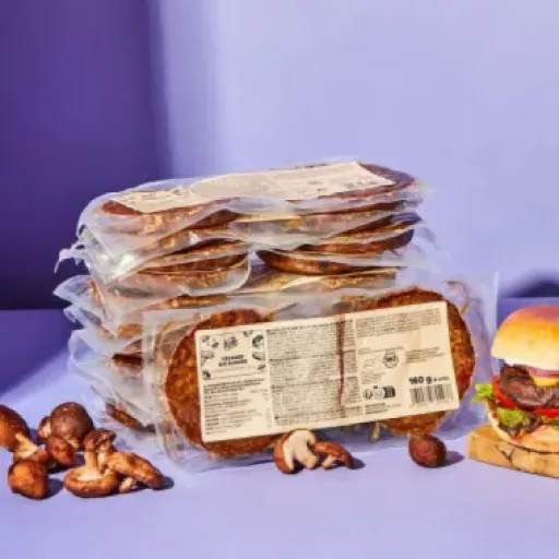 Test KoRo Burger bio vegan shiitake et poivron : un gros steak végétal qui cale bien mais pas parfait