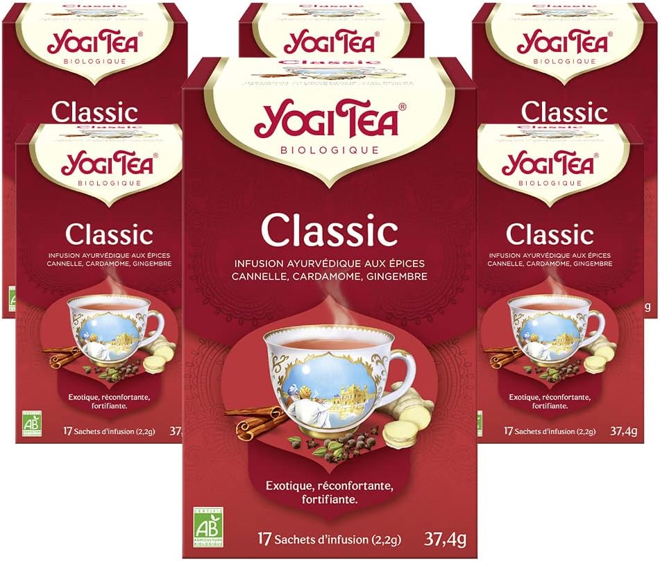 , Classic, Infusion Bio, Tisane Naturellement Sans Caféine, Mélange de Cannelle, Cardamome et Gingembre, 102 (6x17) Sachets de Thé
