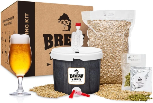 ® Kit de Brassage Bière Blonde - Kit Base de 5L - 6,4% Alc - - Kit Fabrication Bière - Idée Cadeau Homme - Kit Bière - Coffret Cadeau Homme - Cadeau Homme Noel
