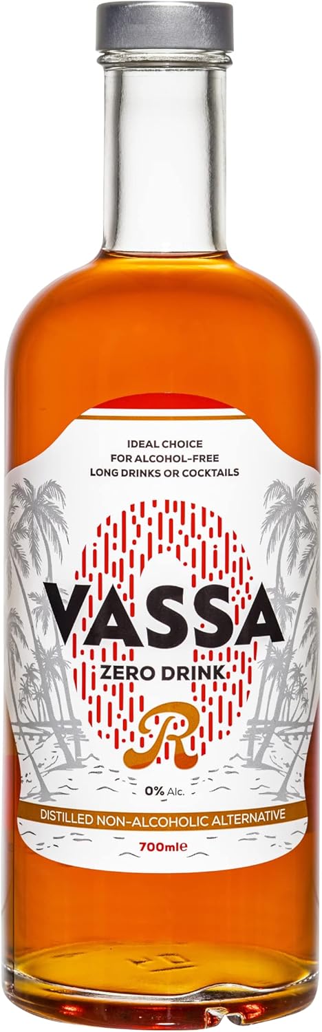 VASSA ZERO R sans alcool 700 ml, idéal pour les cocktails connus aussi comme mocktails et les long drinks, avec le goût original, l'arôme et les propriétés du rhum traditionnel