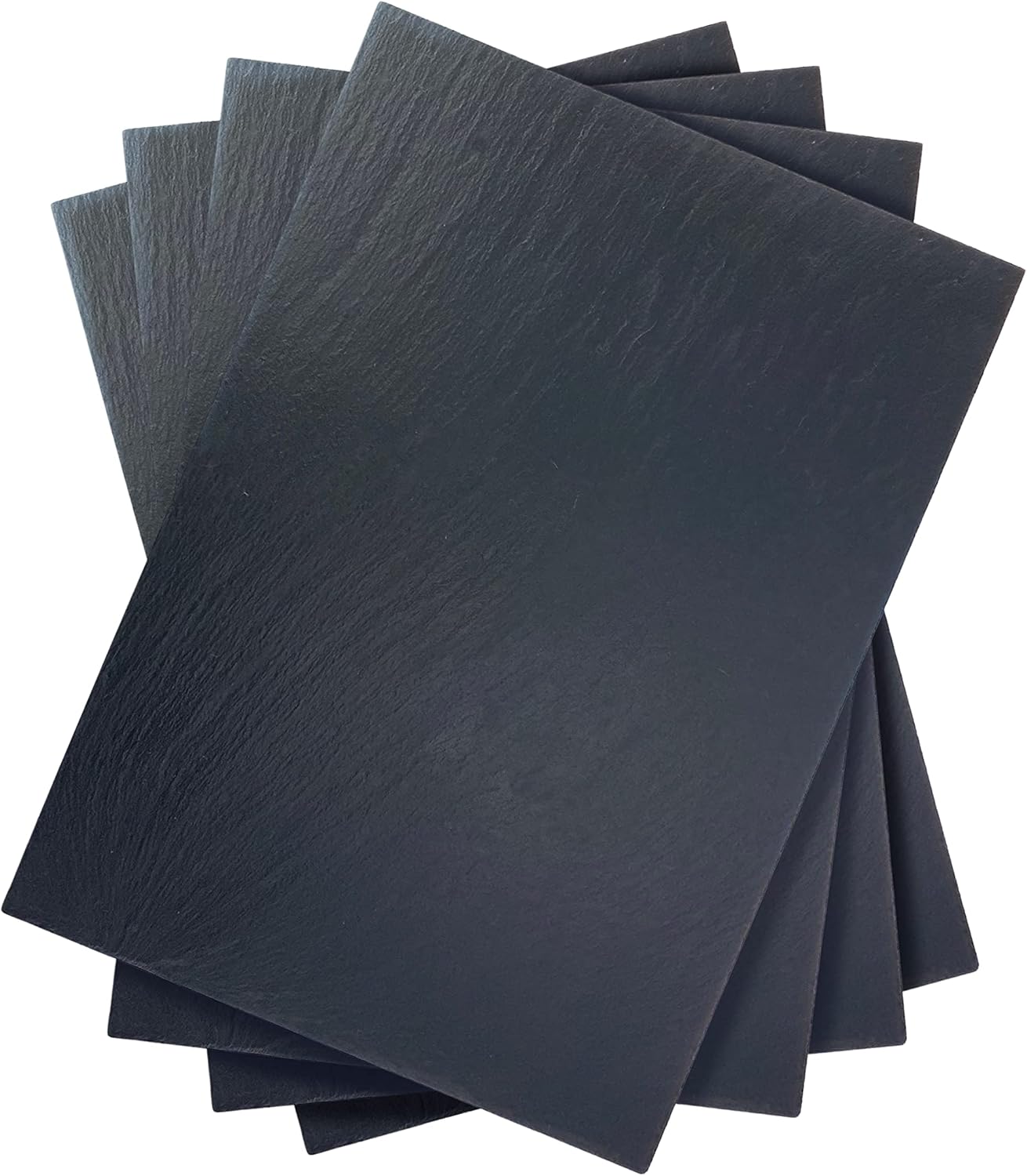 Lebrun Couverts - 4 Assiettes Ardoise Rectangulaire – Parfait pour vos Planches Apéro ou vos Plateaux de Fromage et Charcuterie – Service Qualité Restauration – Plateau Apéritif et Tapas - 30 x 12cm 30 x 12 cm