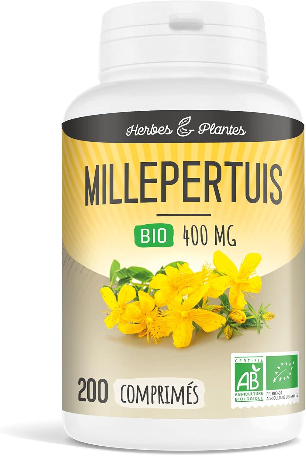 Herbes Et Plantes Millepertuis Bio 200 Comprimés 400 mg Unique