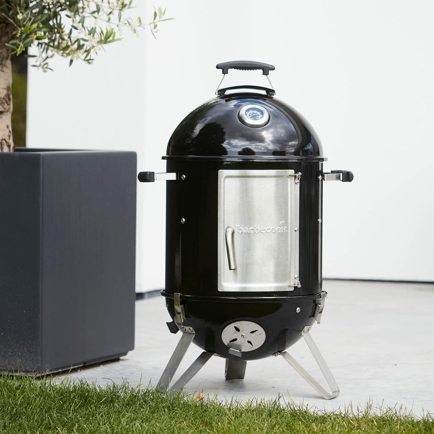Item name: Barbecook barbecue fumoir Oskar S en émail noir avec grille barbecue Ø 40cm, 43.5x55x88cm Ø 40 cm Unique
