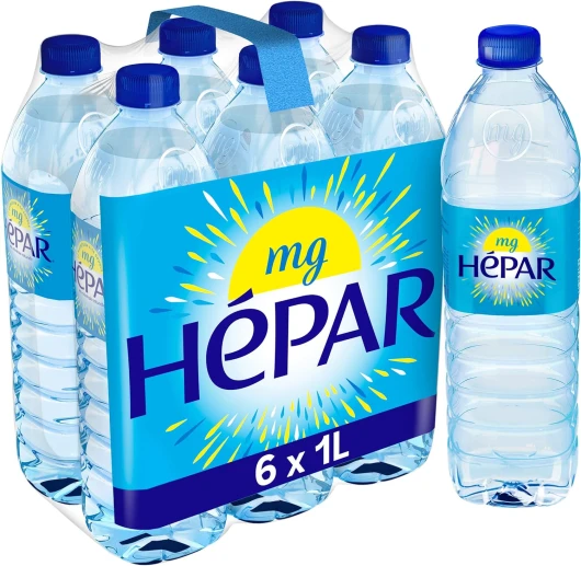 Hépar Eau minérale naturelle - Les 6 bouteilles de 1L