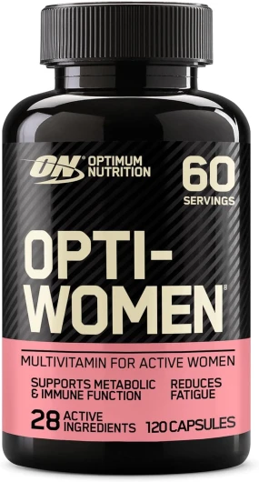 Opti-Women, Complément Alimentaire Multivitaminé, Gélules avec Vitamines et Minéraux Essentiels pour les Femmes, Non Aromatisé, 60 Portions, 120 Gélules 120 unité (Lot de 1)