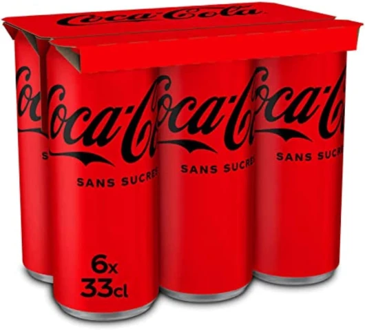 Coca-Cola Sans Sucres Pack 6x33CL Canettes - Les 6 canettes de 33cl Zitrone 330 ml (Lot de 6)