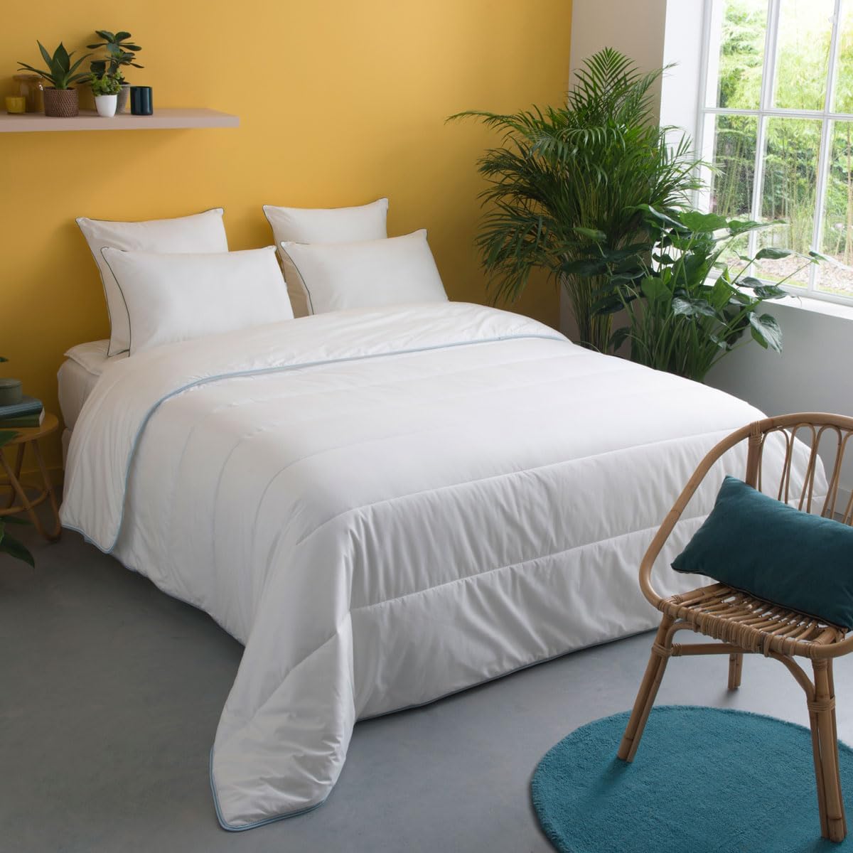 Wake Me Green - Couette TEMPEREE Respirante - Coton Tencel - Suzette 240/260 Blanc