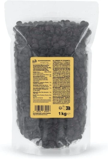 Pépites de chocolat noir sans sucre 1 kg - Chocolat de couverture, 72% de cacao