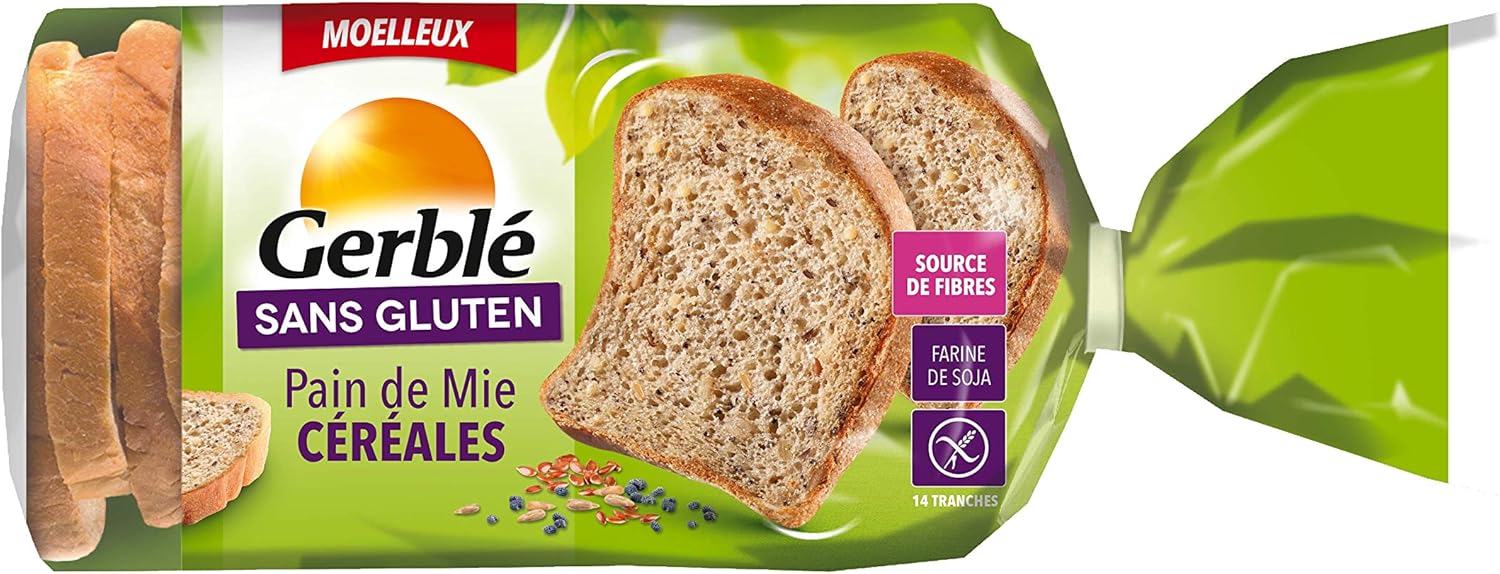 Sans Gluten, Pain De Mie Aux Céréales Et Aux Graines, Farine De Soja, 14 Tranches, 400 G, 206011