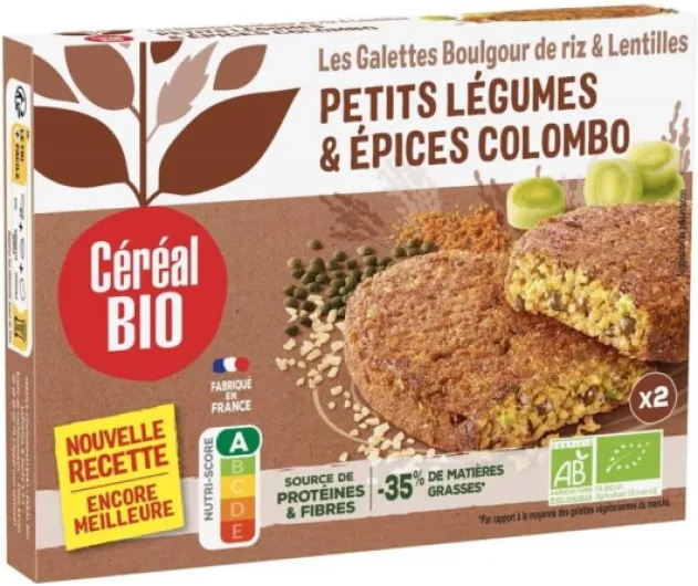 CEREAL BIO - Galettes Riz Légumes Colombo 200G: une touche exotique et bio pour des repas sains et savoureux - - Lot De 4 - Vendu Par Lot
