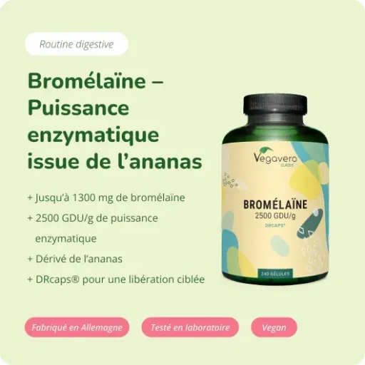 Test Bromelaine Pure 1300 mg Vegavero : les enzymes qui calment un peu l’estomac sans faire de miracle