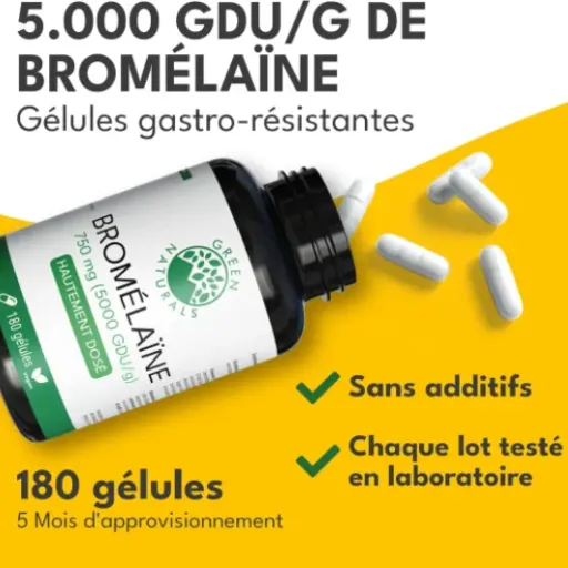 Test Green Naturals Bromélaïne : un gros dosage pour ceux qui veulent une enzyme simple et efficace