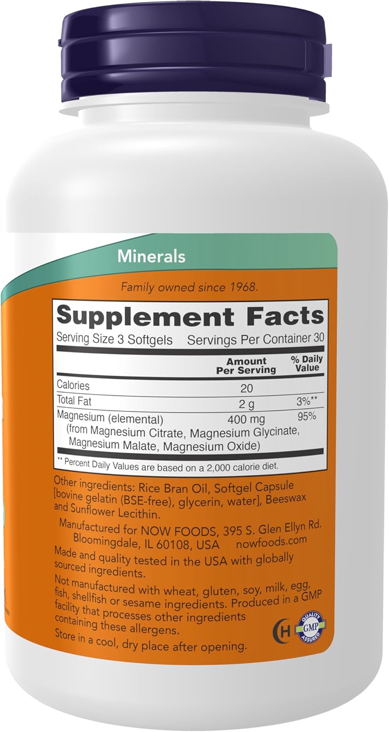 Foods -Citrate de magnésium - 90 gélules Blanc 90 unité (Lot de 1)