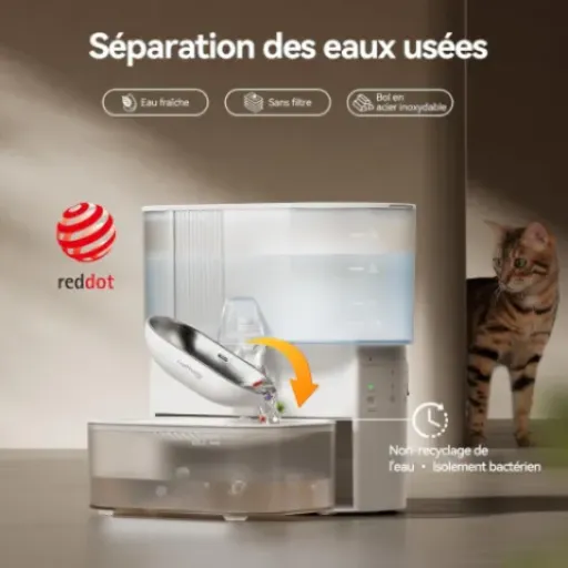 Test FEELNEEDY Fontaine à eau chat 3,5L : la fontaine sans filtre qui fait (presque) oublier les modèles électriques