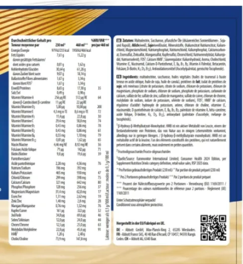 NutriVigor - Complément alimentaire avec protéines, 27 vitamines et minéraux et HMB - Pour une alimentation saine et équilibrée - Vanille- 1 x 850 g 850g